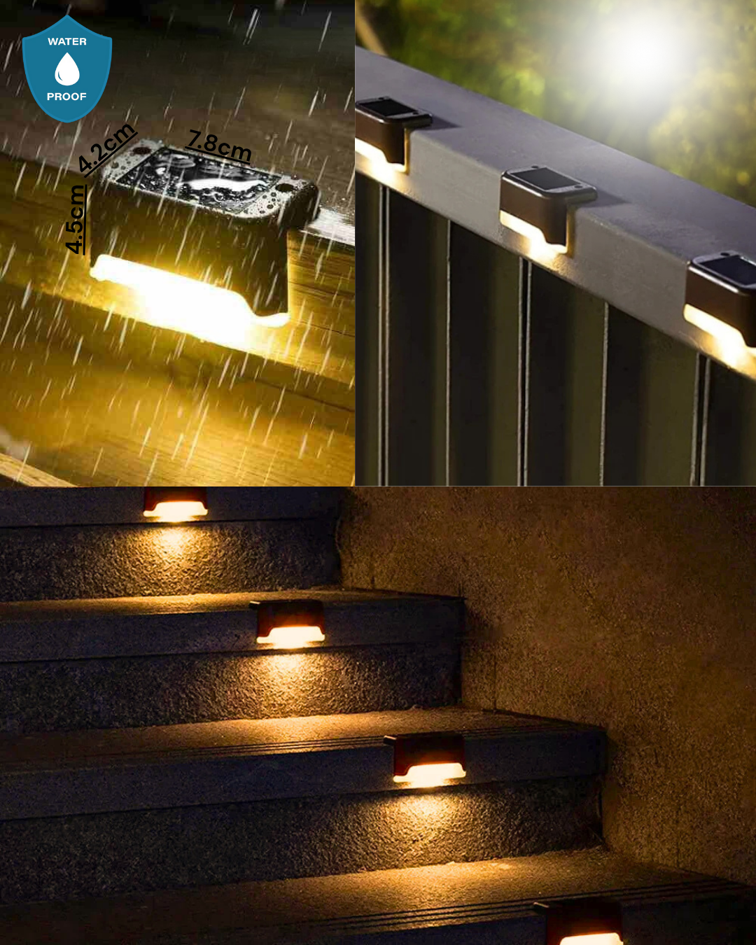 Solcells Lampa - Svart